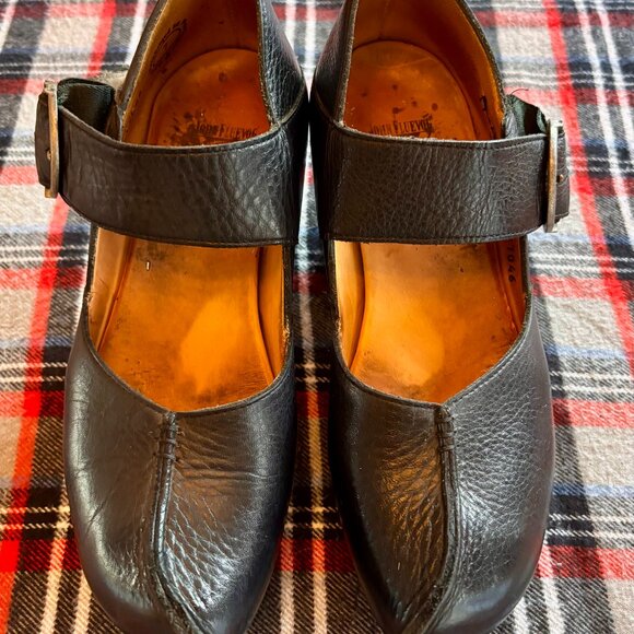 John Fluevog PREPARE LEADER PLATFORM BLACK LEATHER MARY JANES  Orig $429 Size 7 - Picture 5 of 11